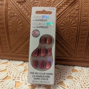 imPRESS Color FX Press-On Nails - Metallic Maroon